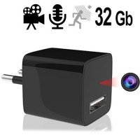 HD-SpyCam im Mini-USB-Netzteil, 32 GB